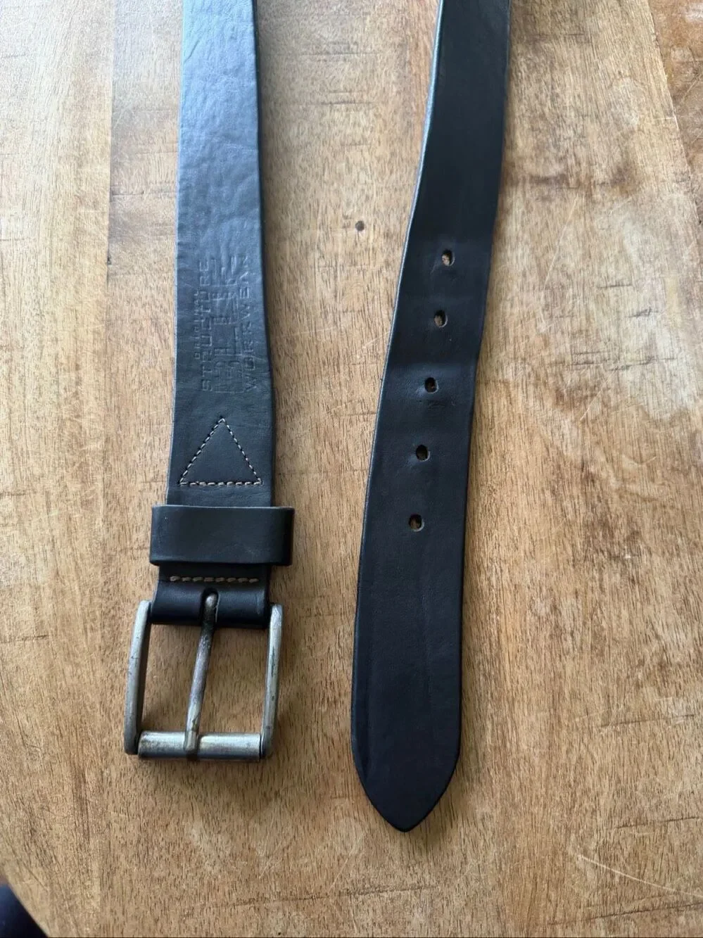 Structure Blue Workwear Men’s Black Genuine Leather Belt
